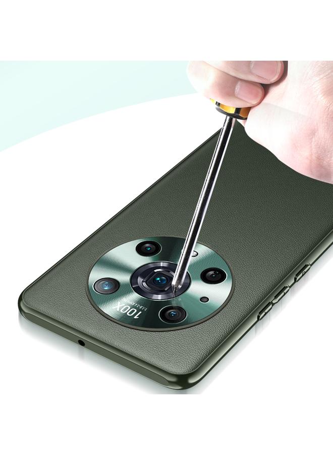 جرين تايجر جراب هاتف Honor Magic4 من الجلد العادي - Image 4