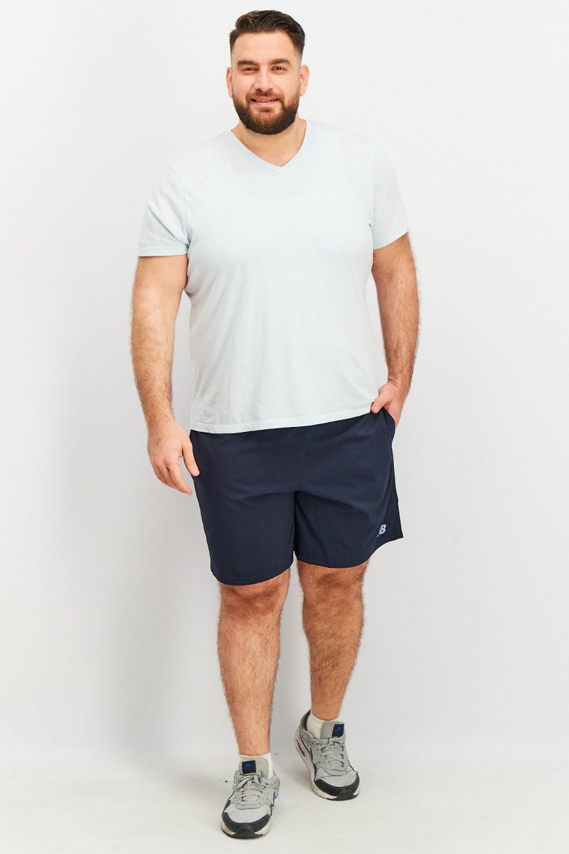 New Balance شورتات رياضية للرجال، مناسبة للجري، لون كحلي - Image 4