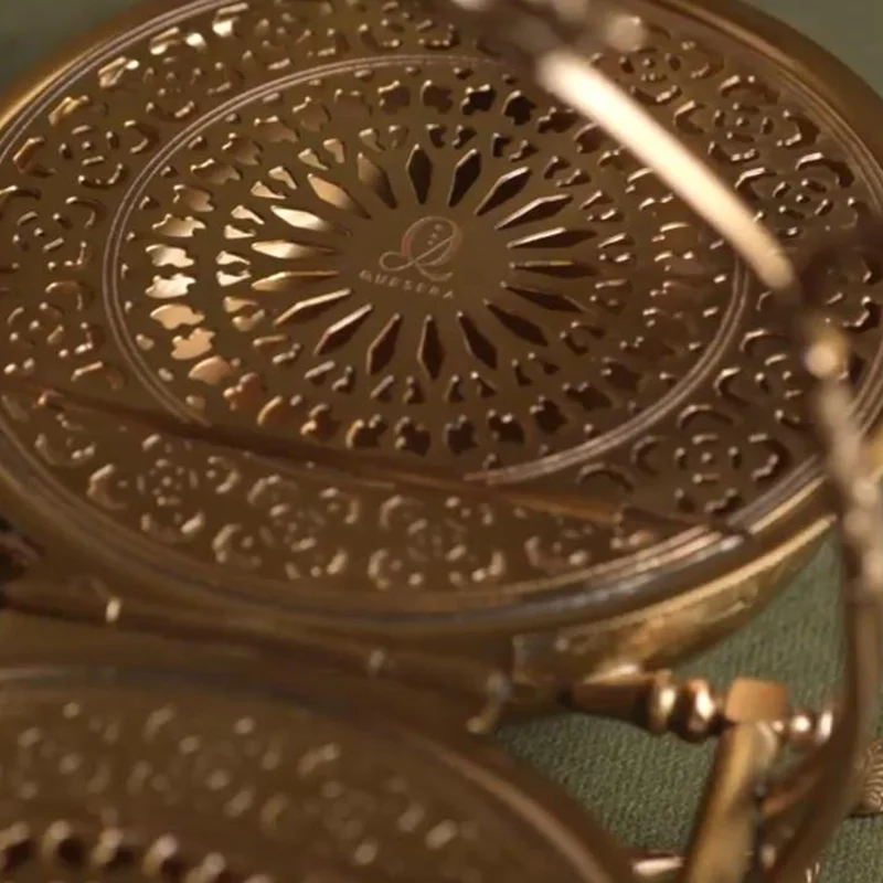 Quesera  Quesera Brass unique Foldable platter /  dry fruit holder/ dates box/ cookie box  | Best Price UAE