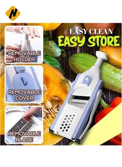 HuHa Vegetable Cutter Safe Mandoline Slicer TikTok Adjustable Vegetable Chopper Multi purpose Food Vegetable Slicer for Kitchen  - Image 4