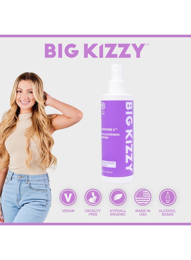 بيج كيزي مزيل وصلات الشعر الشريطية من Big Kizzy (8 أونصة) ومزيل بقايا وصلات الشعر الشريطية (4 أونصة)، مزيل 1 + مزيل 2 من Big Kizzy - أسرع نظام من خطوتين لإزالة وصلات الشعر الشريطية وبقايا وصلات الشعر الشريطية - Image 3