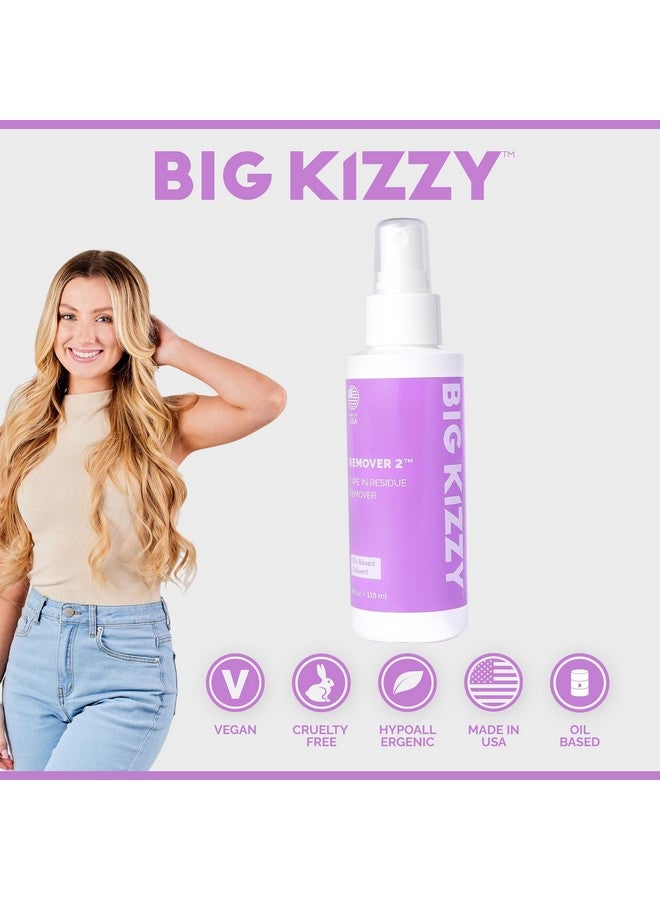 بيج كيزي مزيل وصلات الشعر الشريطية من Big Kizzy (8 أونصة) ومزيل بقايا وصلات الشعر الشريطية (4 أونصة)، مزيل 1 + مزيل 2 من Big Kizzy - أسرع نظام من خطوتين لإزالة وصلات الشعر الشريطية وبقايا وصلات الشعر الشريطية - Image 5