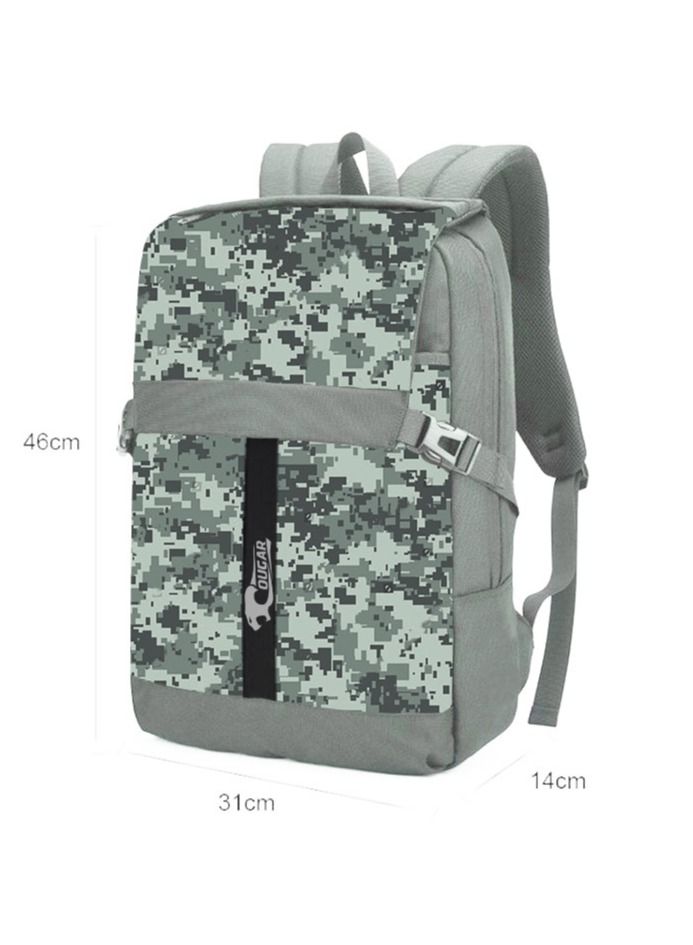 Cougar new fashion smart backpack for travel business conference high quality backpack bag up to 17" inch- S35 camouflage (light grey) - Image 1