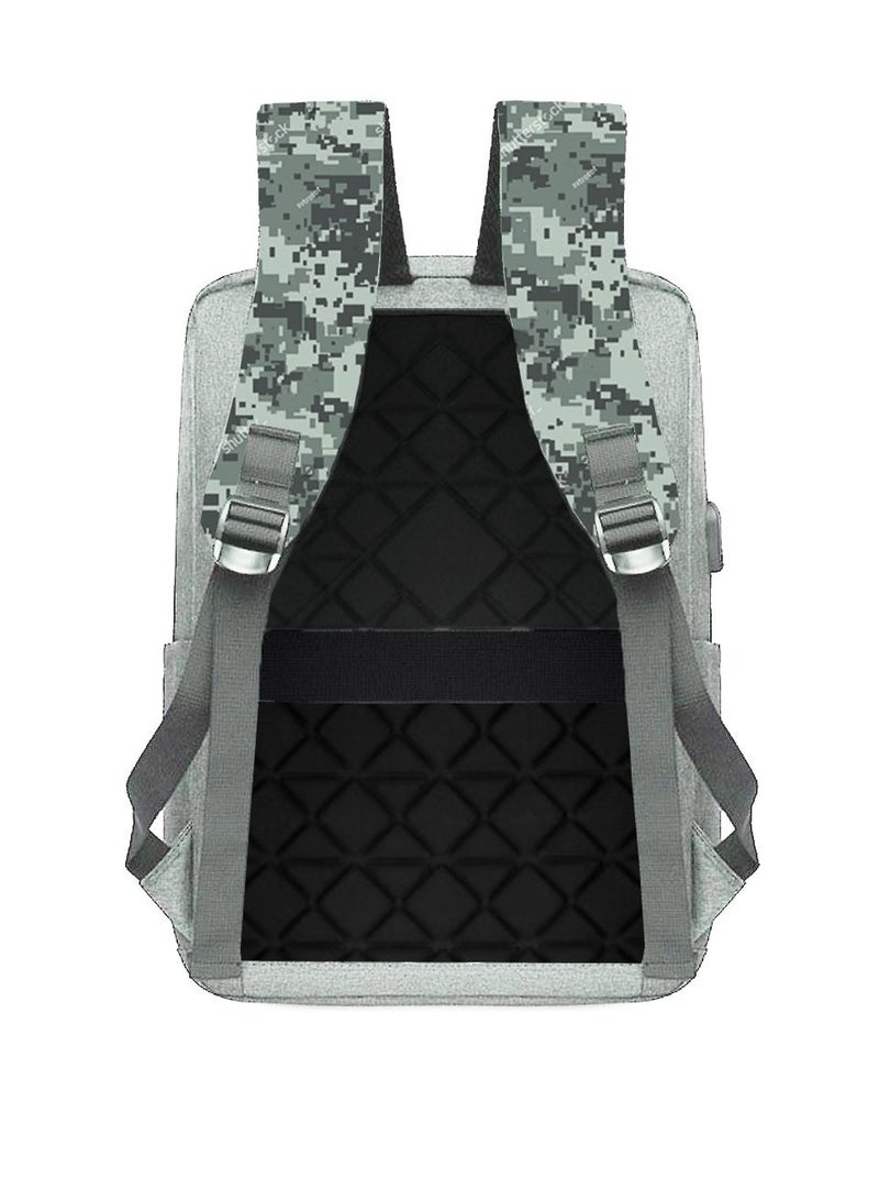 Cougar new fashion smart backpack for travel business conference high quality backpack bag up to 17" inch- S35 camouflage (light grey) - Image 3