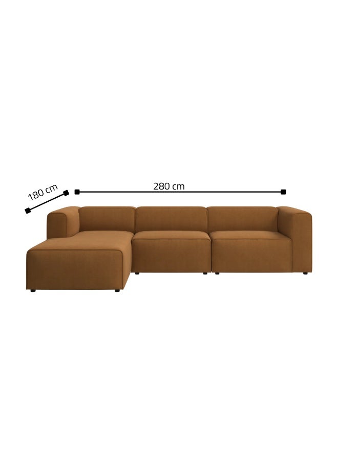 Malazhouse Modern Sofa Natural Wood – 280cm * 180cm – 180L x 75H x 280W - Image 5
