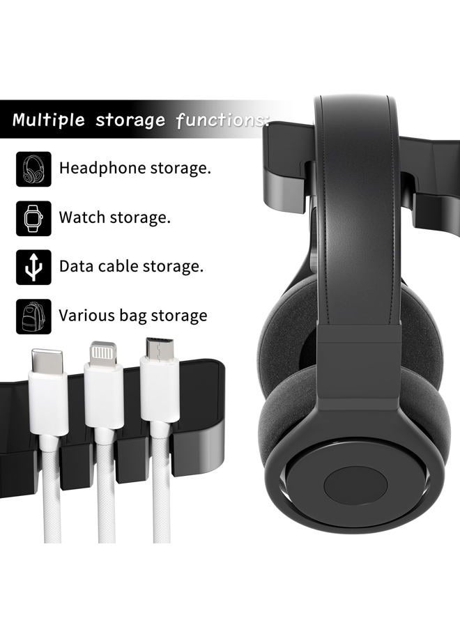 cozoo حامل سماعة الرأس تحت المكتب مع محطة شحن USB 3 منافذ - Image 5