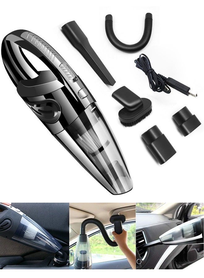 عام مكنسة كهربائية لاسلكية محمولة، مكنسة كهربائية صغيرة لاسلكية للسيارات، جهاز إزالة الغبار اللاسلكي للمنزل والسيارة، مكنسة كهربائية محمولة - Image 1