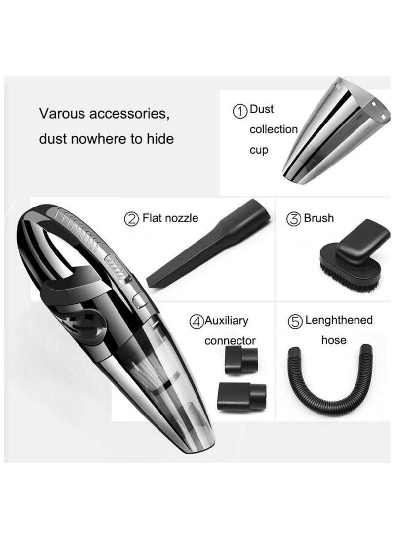 عام مكنسة كهربائية لاسلكية محمولة، مكنسة كهربائية صغيرة لاسلكية للسيارات، جهاز إزالة الغبار اللاسلكي للمنزل والسيارة، مكنسة كهربائية محمولة - Image 3