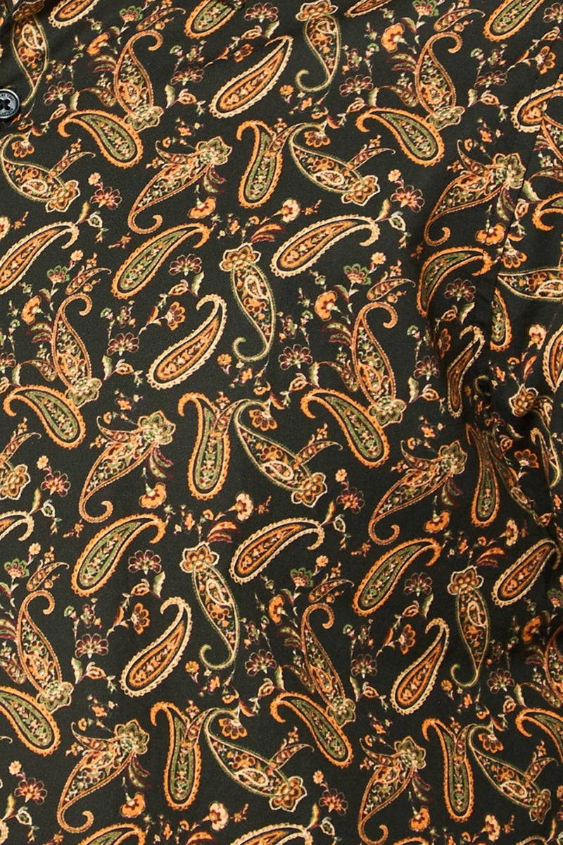 Replay Men Regular Fit Long Sleeve Paisley Print Casual Shirt, Multicolor - Image 3