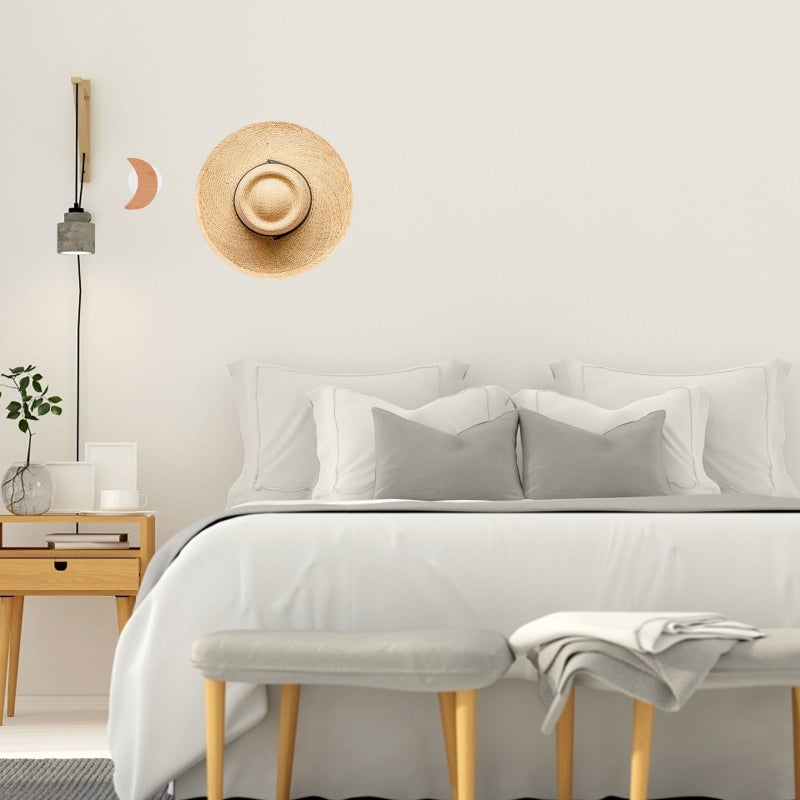 3Pcs Wood Adhesive Hooks Wall Mounted Coat Hooks Practical Wall Hangers - Image 2