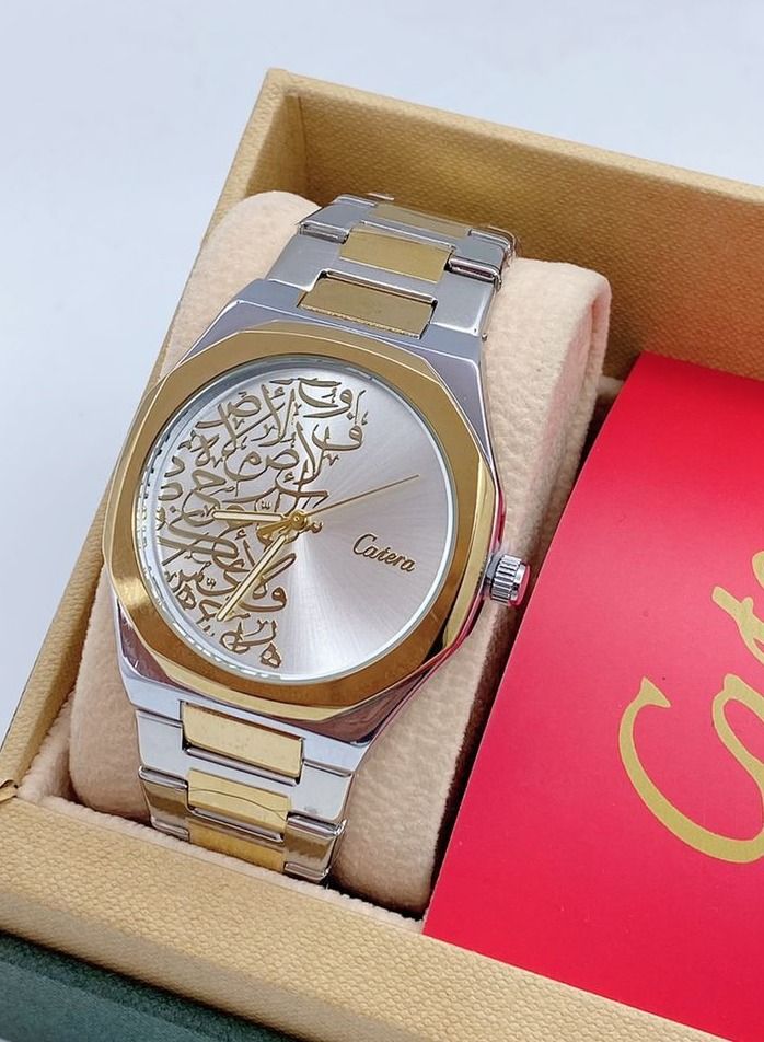 كاترك ساعة يد كوارتز مقاومة للماء بعقارب للرجال