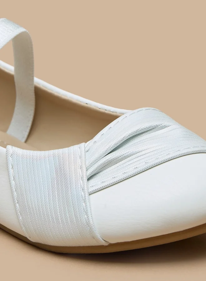 Flora Bella By Shoexpress Girls Drape Accent Slip-On Round Toe Ballerina Shoes