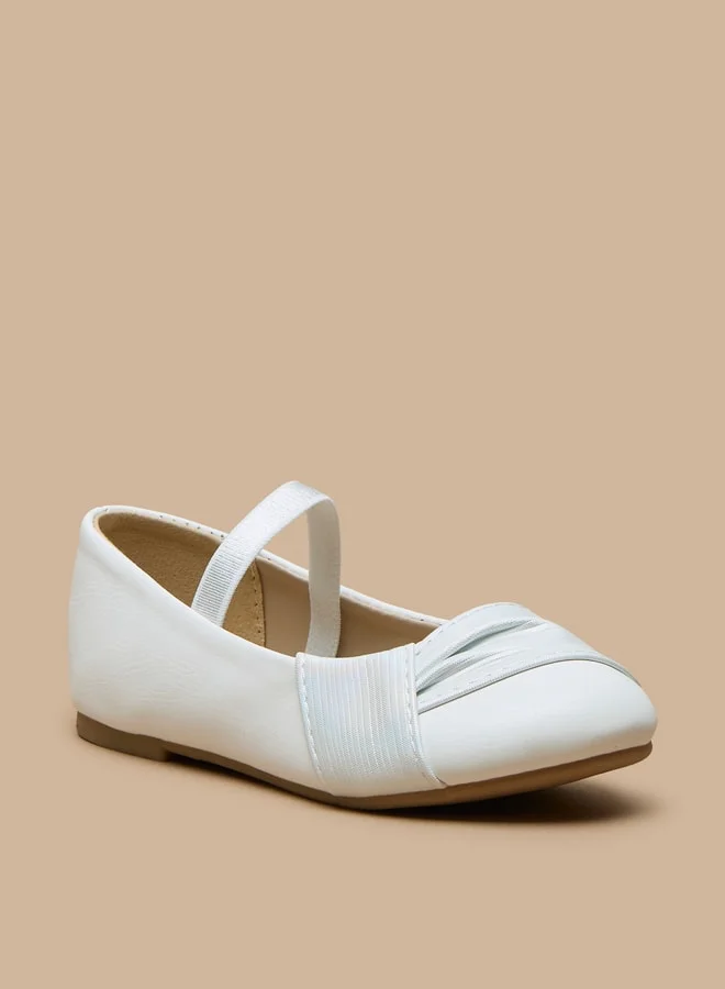 Flora Bella By Shoexpress Girls Drape Accent Slip-On Round Toe Ballerina Shoes