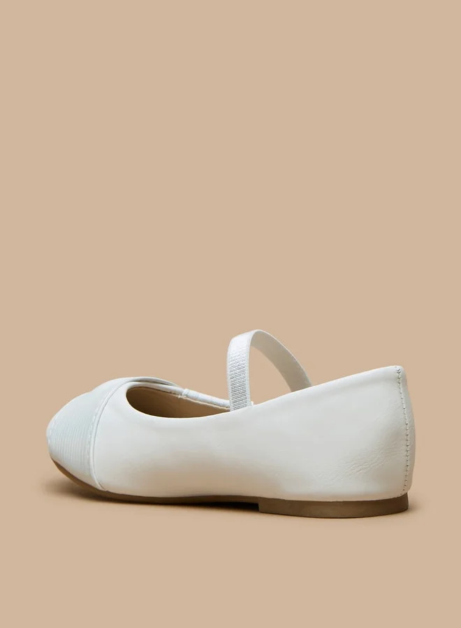 Flora Bella By Shoexpress Girls Drape Accent Slip-On Round Toe Ballerina Shoes