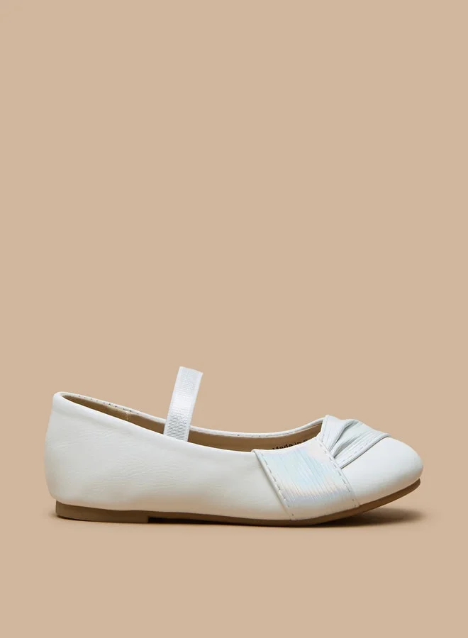 Flora Bella By Shoexpress Girls Drape Accent Slip-On Round Toe Ballerina Shoes