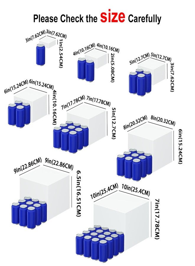 OKBHTS Large 8 Pcs White Acrylic Boxes for Display as Buffet Risers and Stands, Food Risers for Party, Table, including 10", 9", 8", 7", 6", 5", 4", 3" (Large, 8Pcs, White) - Image 4