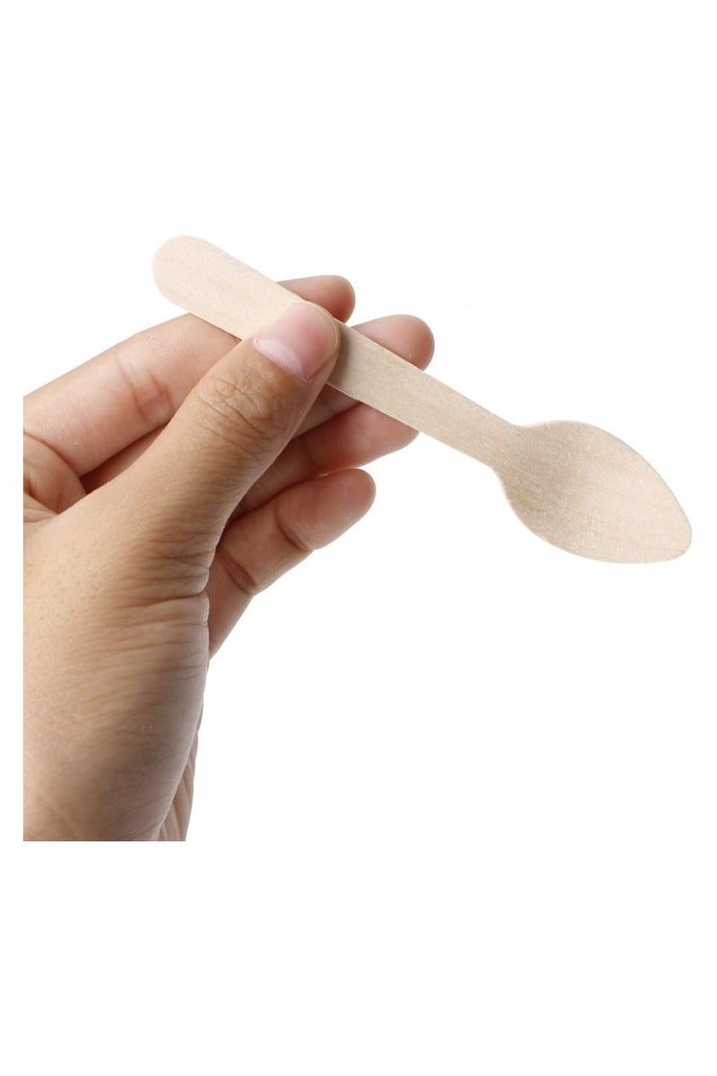 Disposable Wooden Mini Spoons100 Pieces - Image 3
