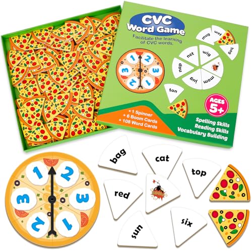 Kasfalci CVC Word GamesPhonics GamesCVC Flash CardsSpeech Therapy Toys for Toddlers KidsLearn to ReadReading Learning Sight Word GamesKindergarten Preschool Learning Activities Educational Toy - Image 1