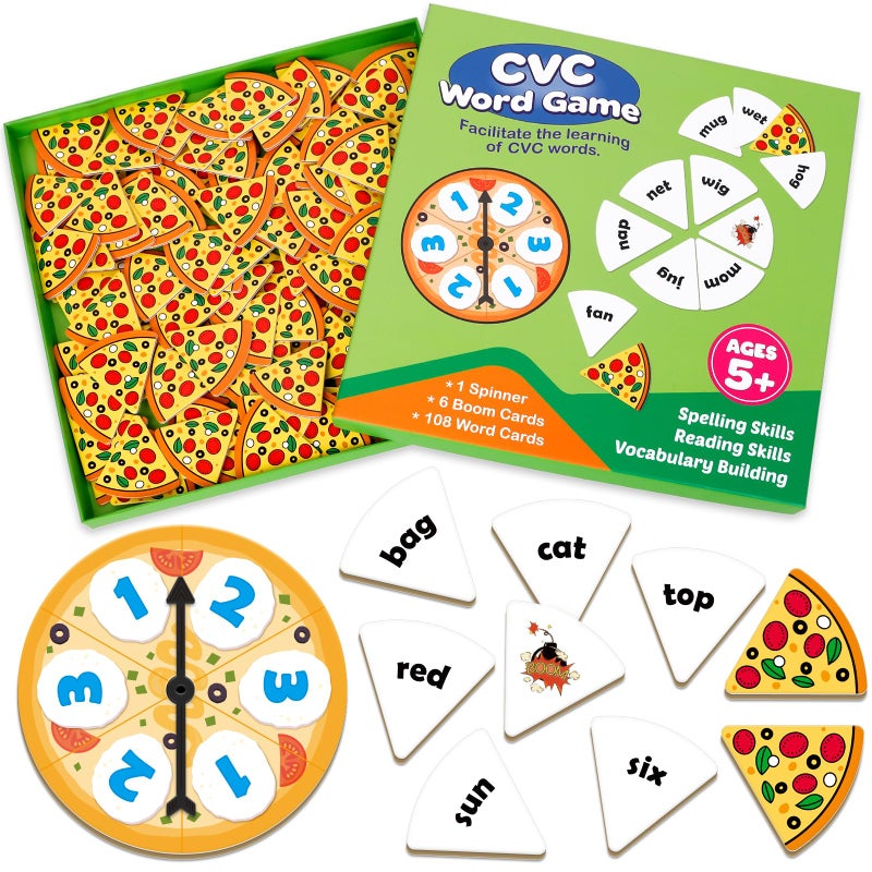 Kasfalci CVC Word GamesPhonics GamesCVC Flash CardsSpeech Therapy Toys for Toddlers KidsLearn to ReadReading Learning Sight Word GamesKindergarten Preschool Learning Activities Educational Toy - Image 3
