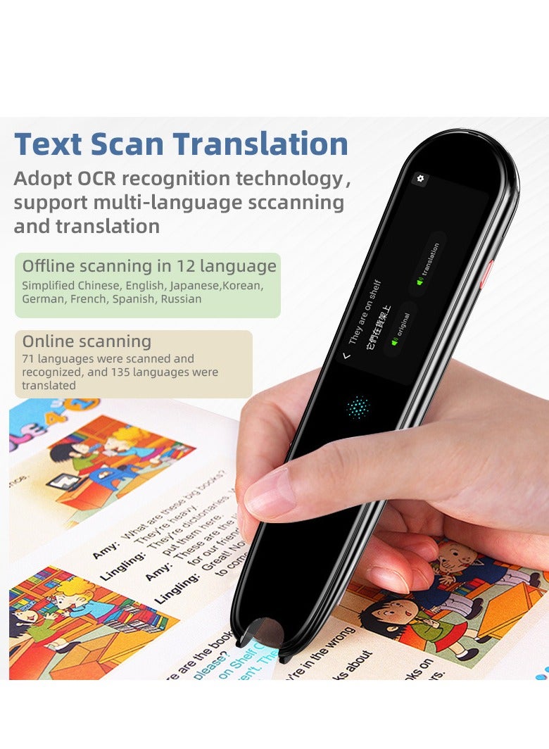 Smart Reading Pen with High-Speed Scanmarker Digital Scanner for Translation OCR and Dyslexia Reading AI Portable Translator Intelligent Education Pen Voice Translation Scanner for Class or Meetings - Image 2