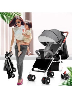GGEROU Standard Strollers,Lightweight Travel Stroller for Babies & Toddlers, Compact Fold Toddler Stroller and Baby Stroller with Steel Frame, Large Seat Area, Storage Basket for Travel and More  - Image 5