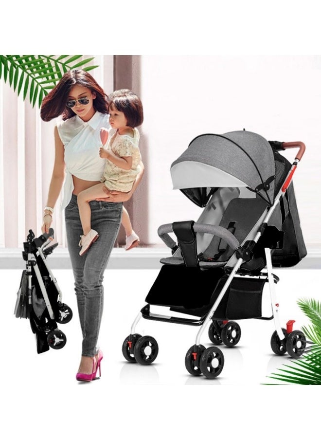 GGEROU Standard Strollers,Lightweight Travel Stroller for Babies & Toddlers, Compact Fold Toddler Stroller and Baby Stroller with Steel Frame, Large Seat Area, Storage Basket for Travel and More  - Image 5