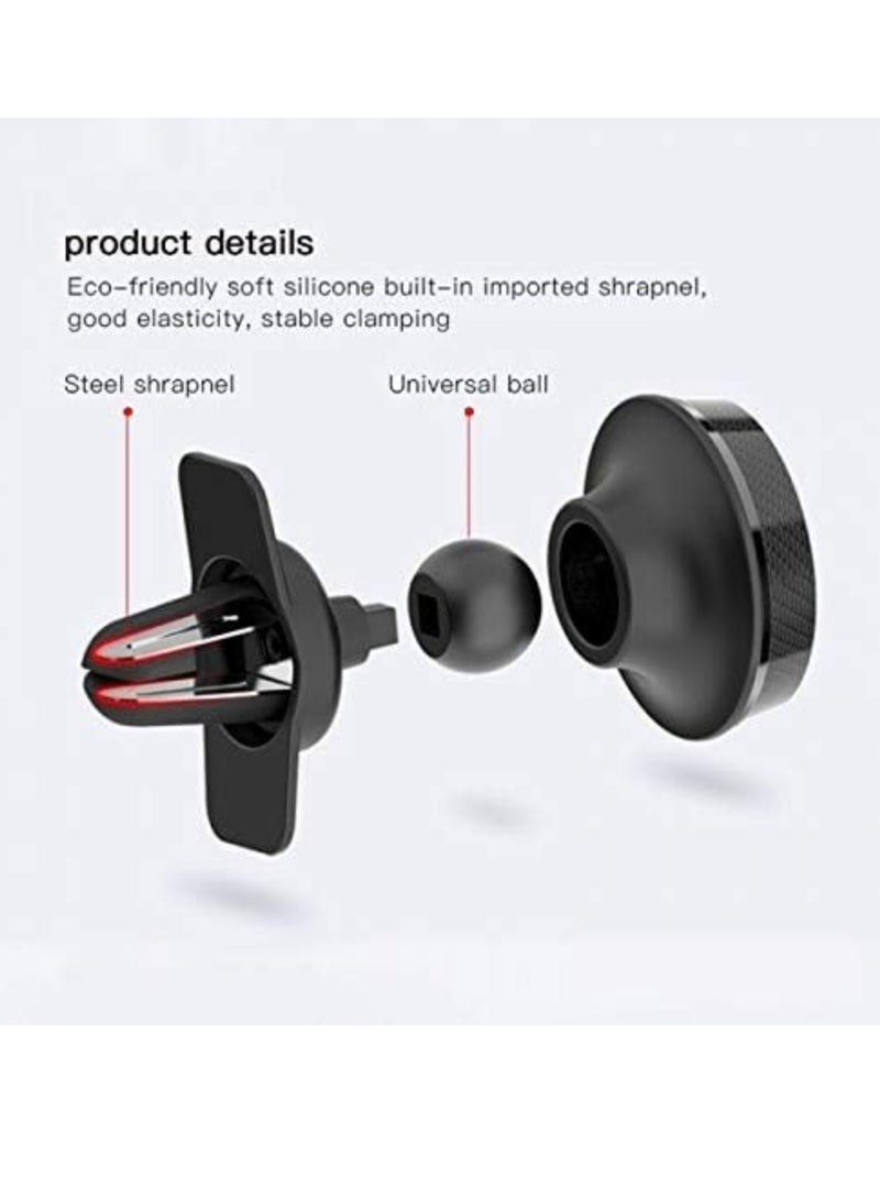 ELTRAZONE Mobile Magnetic Car Holder Black 360 Degree Magnetic Mount Air Vent Cradle Compatible with iPhone 12 mini/12/12 pro, Samsung Galaxy S21/20 or Note Ultra Huawei and more - Image 4