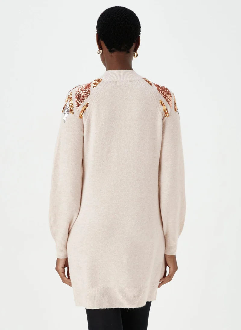 Matalan Oatmeal Sequin Yoke Tunic Dress