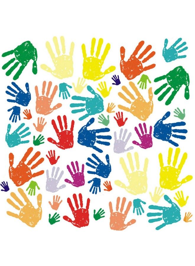 Maydahui 50Pcs Colorful Handprint Wall Decal Paint Splash Decor Stickers Peel And Stick Diy For Kids Room Nursery Playroom Home Decoration - Image 1