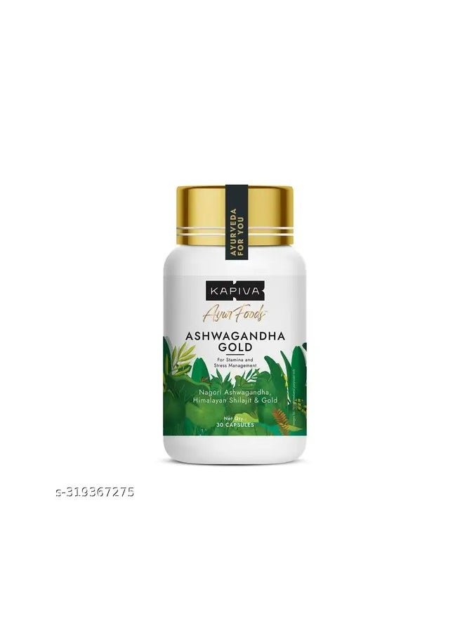 Kapiva Ashwagandha Gold 30 Capsules  - Image 1