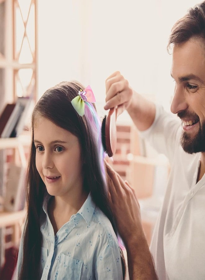 SYGA Children's Cute Cartoon Pony Unicorn Bow Hair Extensions For Girls three colors Hairpin Wig Headdress Colorful Wig(Multi-01) - Image 1