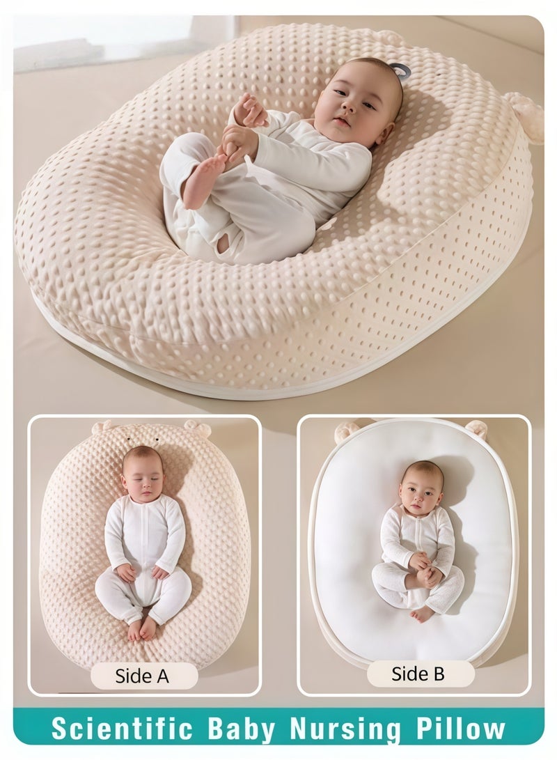 DOOKOO Baby Nursing Pillows for Breastfeeding, Multifunctional Infants Feeding Support Pillows, Dual-Sided Anti-Reflux Baby Lounger, Removable Baby Sleeping Nest, Throw up Prevention Slope Mat - Image 3