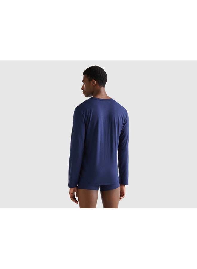 UNITED COLORS OF BENETTON Logo T-Shirt In Long Fiber Cotton  - Image 4