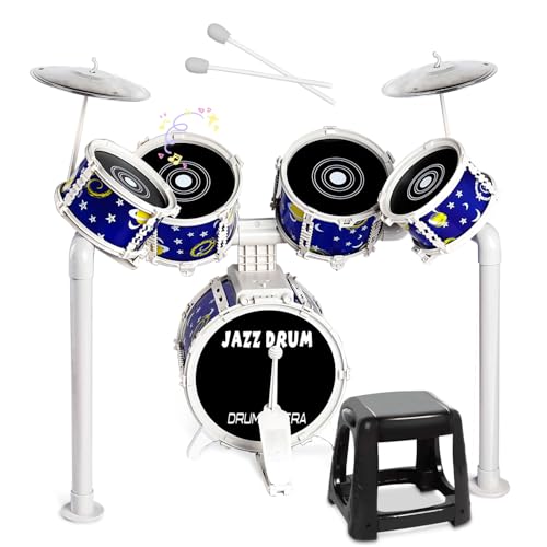 TWFRIC Toy Drum Set for Kids Toddler Jazz Drum Kit with 5 Drums Musical Instruments Toys for 3 4 5 Year Old Boys Girls Gifts Ages 35 - Image 1