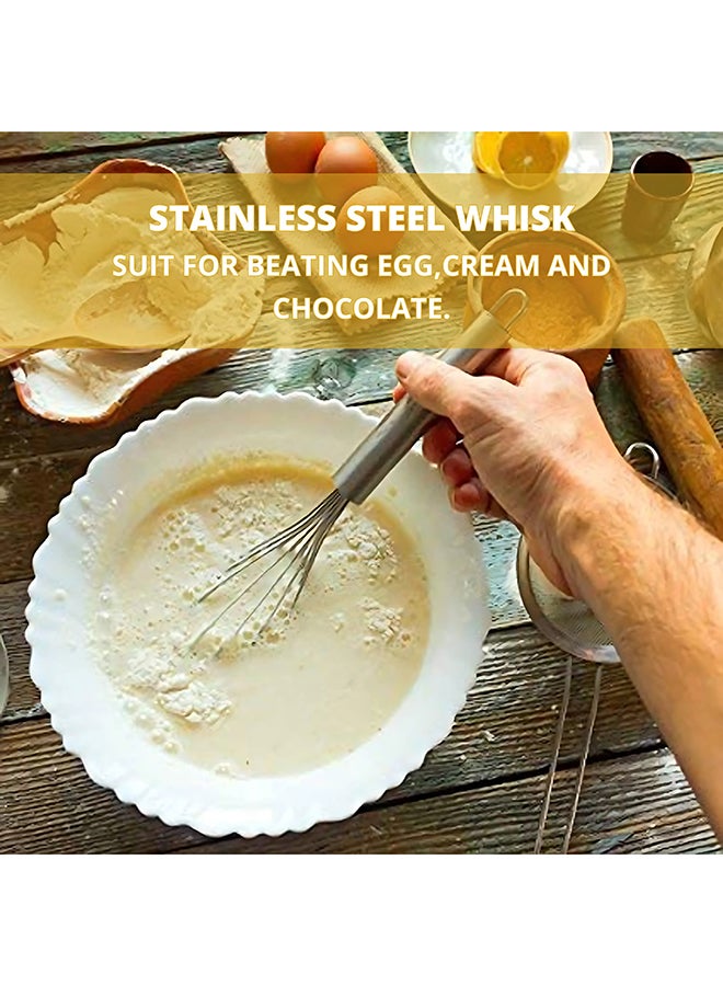 Feelings خلاط يدوي من الفولاذ المقاوم للصدأ لخفق البيض والخبز (16 بوصة) - Image 3