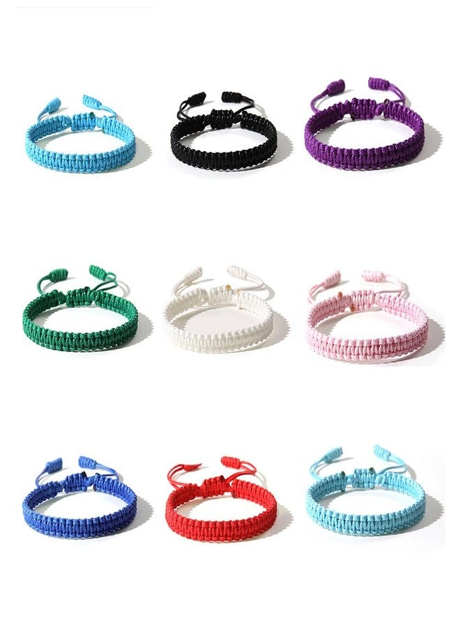 Pingyongchang Boho Surfer Bracelets Handmade Knitted String Rope Braided Adjustable Anklets Summer Friendship Yoga Kabbalah Protection Waterproof Beach Jewelry for Couple Women Men-Purple - Image 4