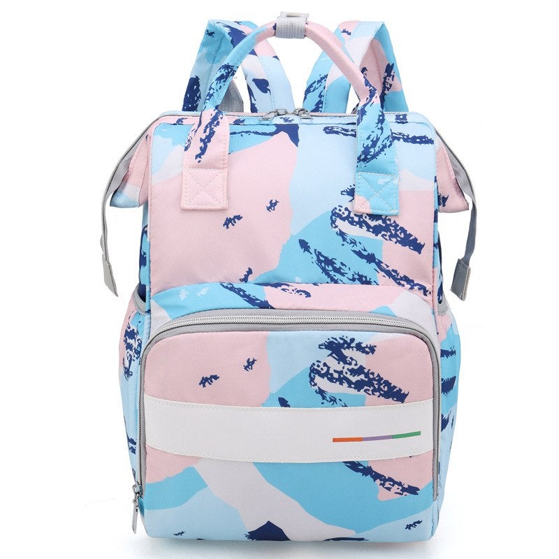 Stylish Multi-Function Baby Diaper Backpack Bag with Trendy Colorful Design