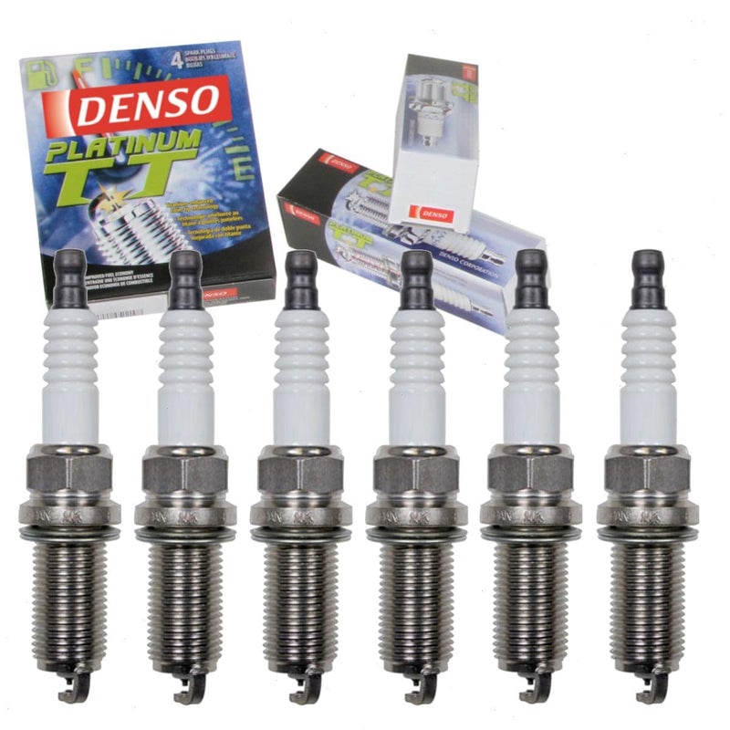 6 قطع شمعات احتراق بلاتينيوم TT من DENSO متوافقة مع نيسان باثفايندر 35L 40L V6 2001-2012