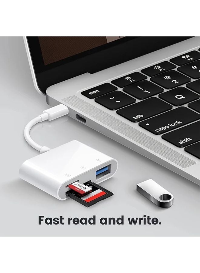 3 In 1 Lightning To TF SD Memory Card USB Adapter For iPhone Below 14 Series - Image 5