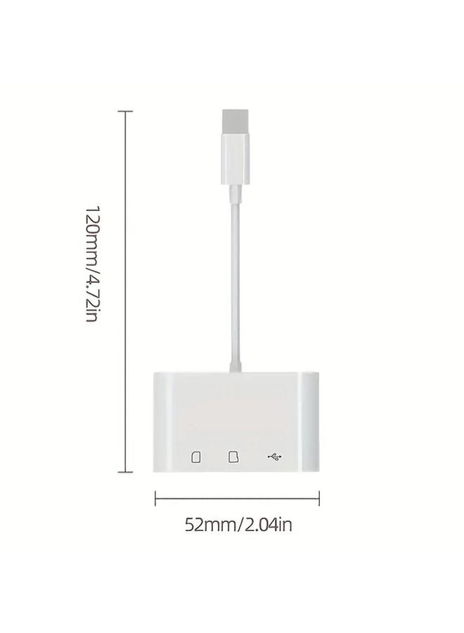 3 In 1 Lightning To TF SD Memory Card USB Adapter For iPhone Below 14 Series - Image 3