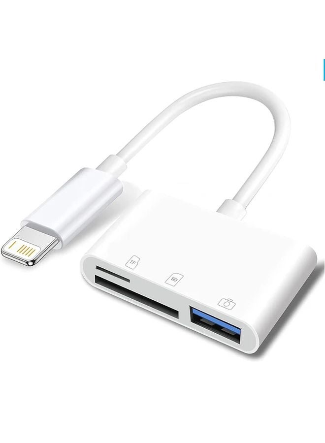 3 In 1 Lightning To TF SD Memory Card USB Adapter For iPhone Below 14 Series - Image 2
