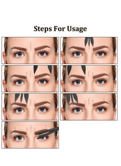 SYOSI Eyebrow Stencil Ruler, Three-Point Positioning Permanent Makeup Eyebrow Measuring Symmetrical tool, Balance Ruler for Microblading Eyebrow Measure, Eye Brow Make Up eyebrow Stencil (Black)  - Image 3