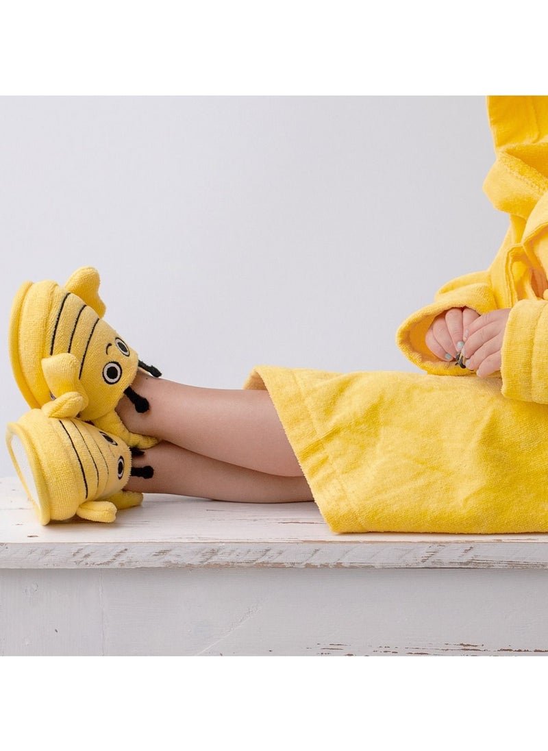 Milk&Moo - Milk&Moo Toddler Slippers, %100 Cotton, Kids Slippers, Non Slip Soft Sole, Slip On Lightweight, Breathable, For House, Bath, Indoor Use, Animal Design, For Boys and Girls, 2-4 Years Old - Image 1