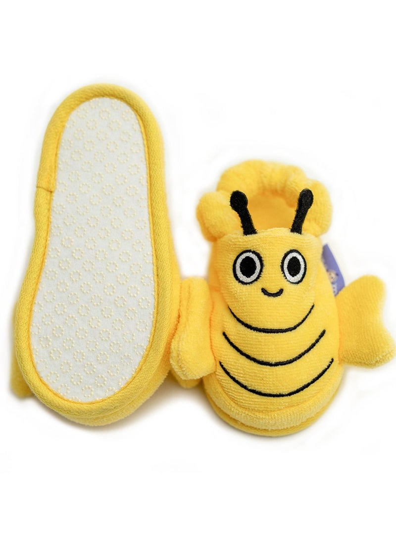 Milk&Moo - Milk&Moo Toddler Slippers, %100 Cotton, Kids Slippers, Non Slip Soft Sole, Slip On Lightweight, Breathable, For House, Bath, Indoor Use, Animal Design, For Boys and Girls, 2-4 Years Old - Image 1