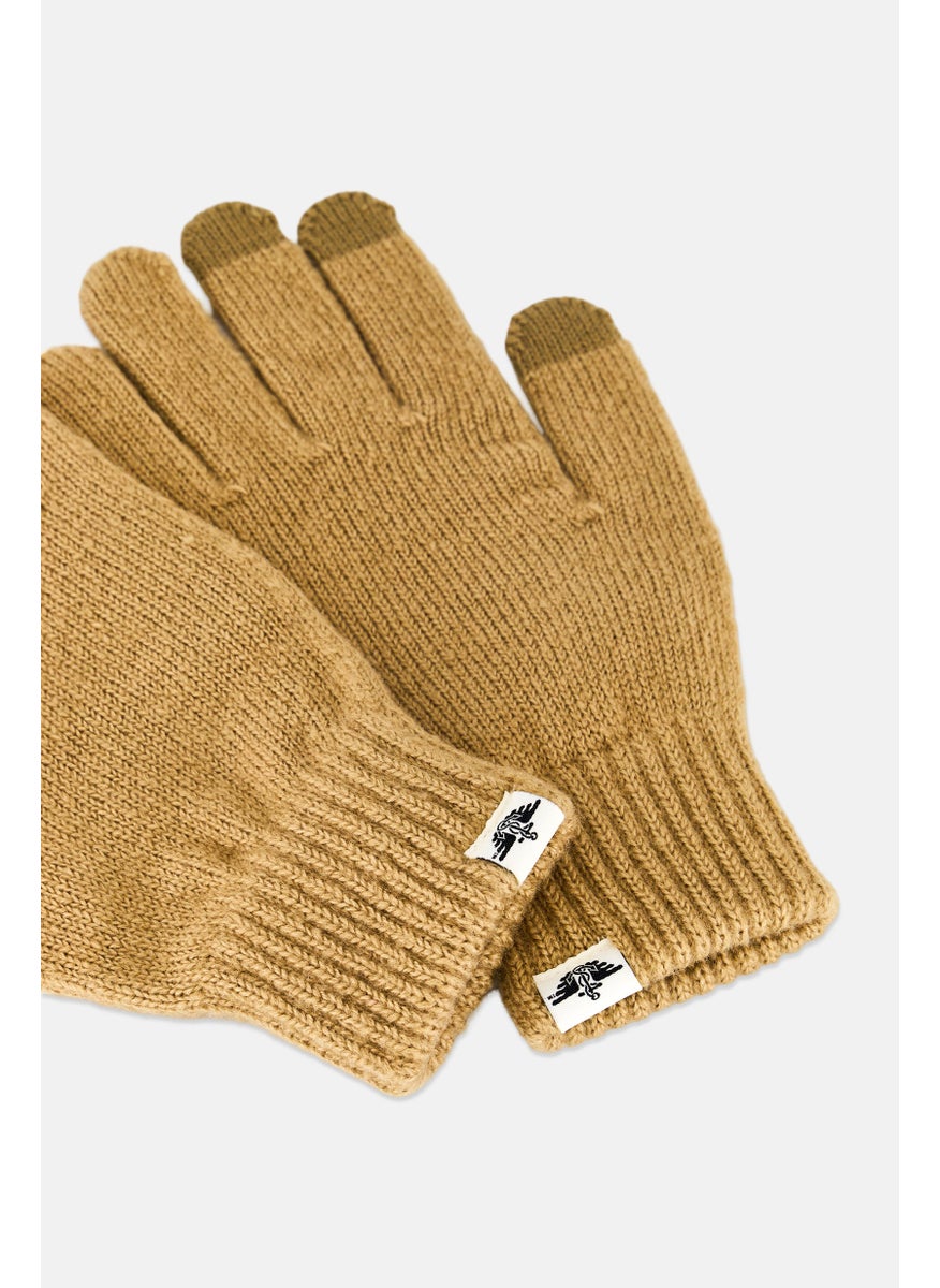 DOCKERS Men 1Pair Knitted Gloves, Dark Khaki  - Image 3