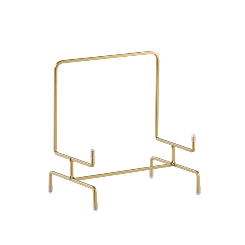TRIPAR 11 Inch Gold Metal Display Stand Easel for Bowl and Platters Cookbooks Pictures Deep Dishes