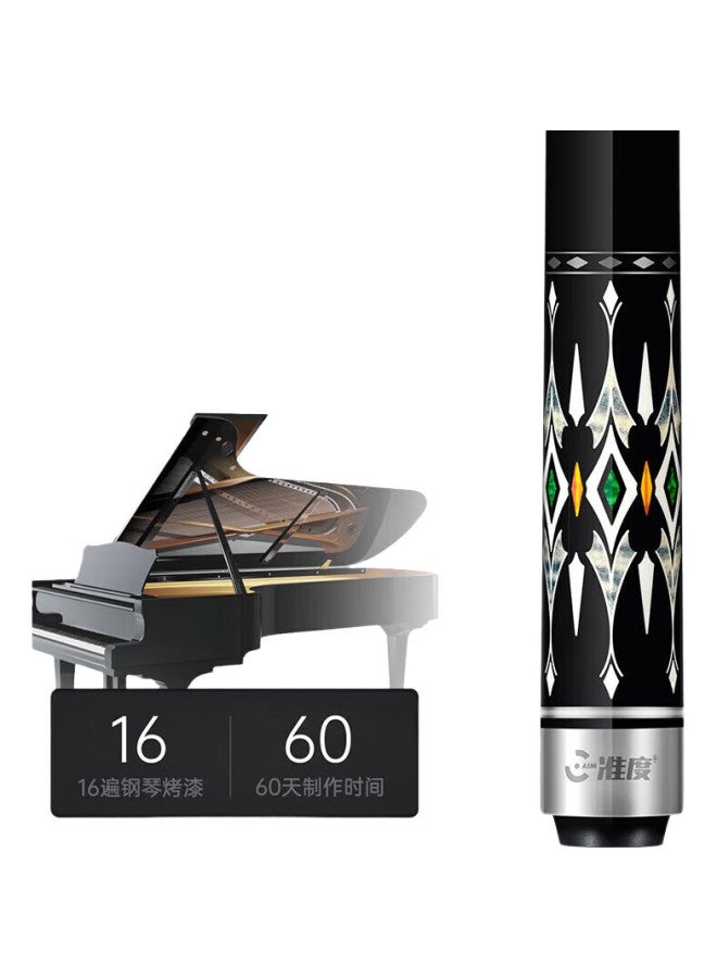 ACCURACY Black Technology Pool Cue, Big Head Nine-Ball Cue, Black 8-Ball Cue, American Billiards Cue, Eight-Ball Black Eight Cue - Image 1