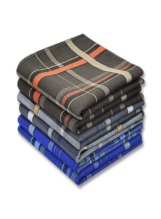 Zenssia Soft Men's Cotton Handkerchiefs with Assorted Color 6 Piece Gift Set - Image 1