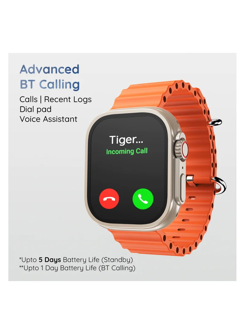 بيبل Pebble Crest 2.02" Infinite Display, BT Calling, Heart Rate Monitoring, AI Voice Assitance, Sleep Monitor, Multiple watch faces, alarm & notification, Multiple watch faces