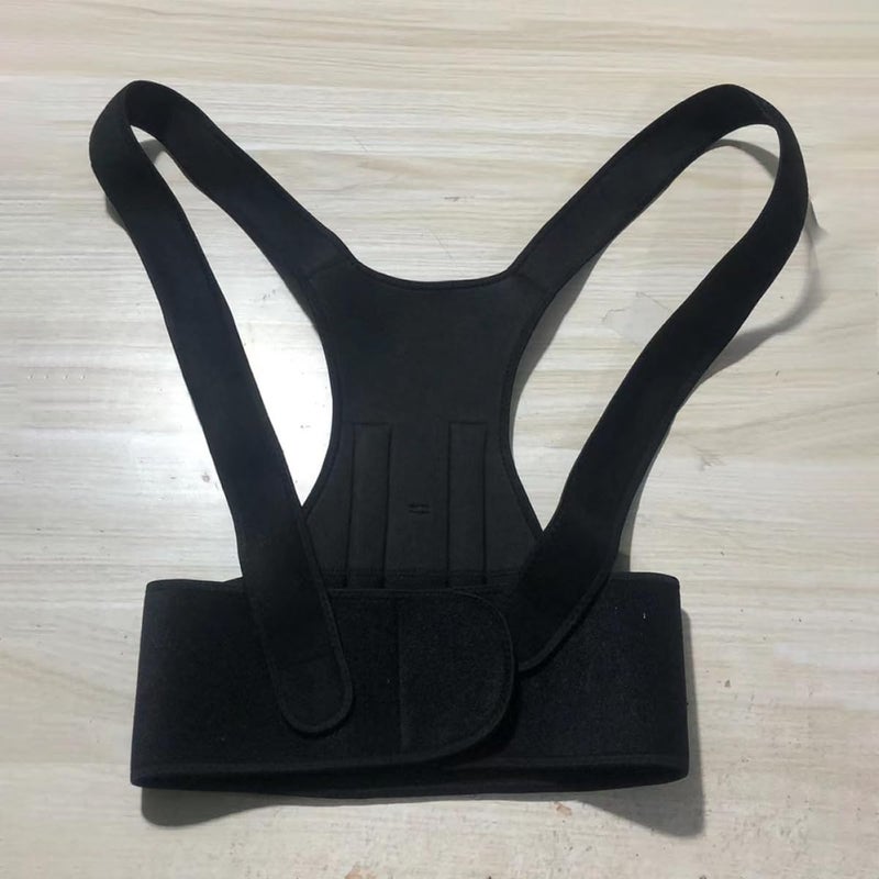 Adjustable Back Brace Posture Corrector Black L Thoracic Spine Support Portable Reusable - Image 5